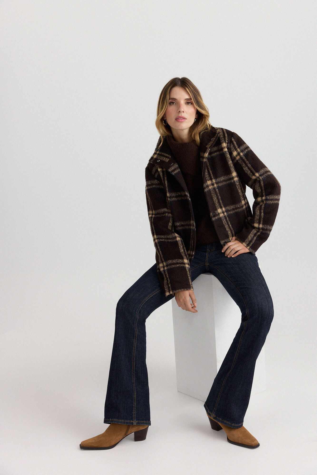 Vero Moda Casaco curto aos quadrados