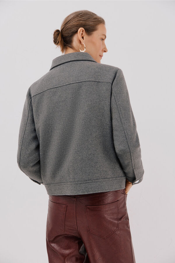 Cortefiel Hooded hood Dark grey