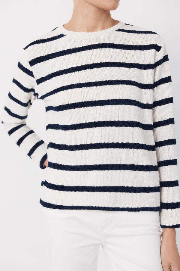 Cortefiel Chenille t-shirt Blue