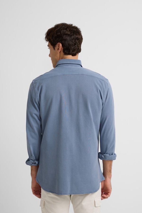 Silbon Camisa desportiva lisa Azul