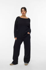 Vero Moda Curve Calça de malha compridas plus size Preto