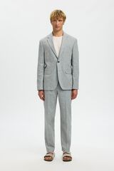 Selected Casaco de linho com aba Verde