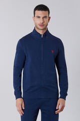 Us Polo Sweatshirt de algodão Azul