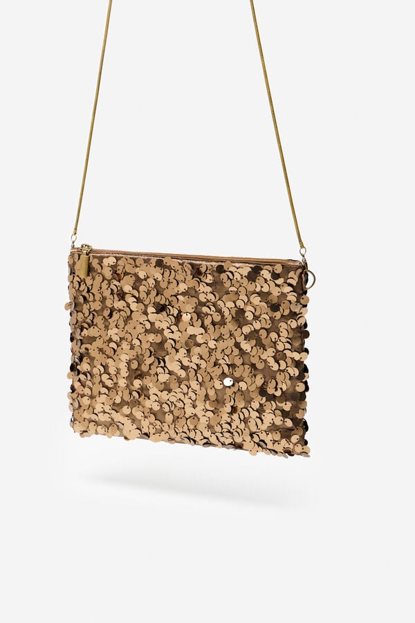 Cortefiel Bolsa de lantejoulas Dourado