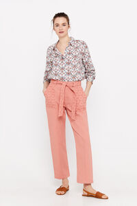 Cortefiel Slouchy fit cargo jeans Coral