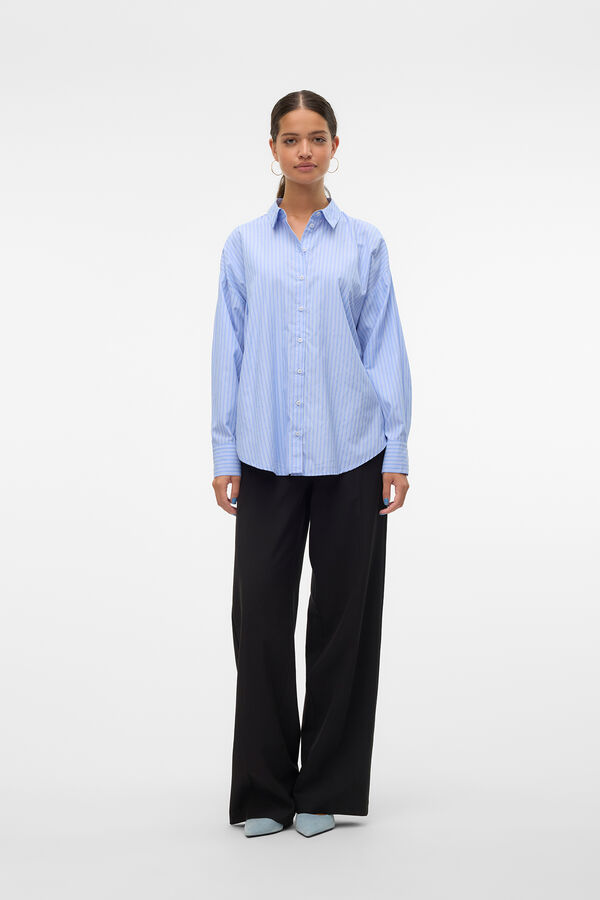 Vero Moda Camisa oversize de manga comprida Azul