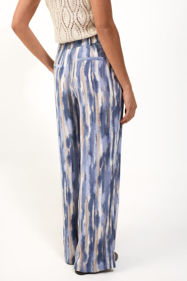 Slowlove Pantal&oacute;n estampado Printed blue