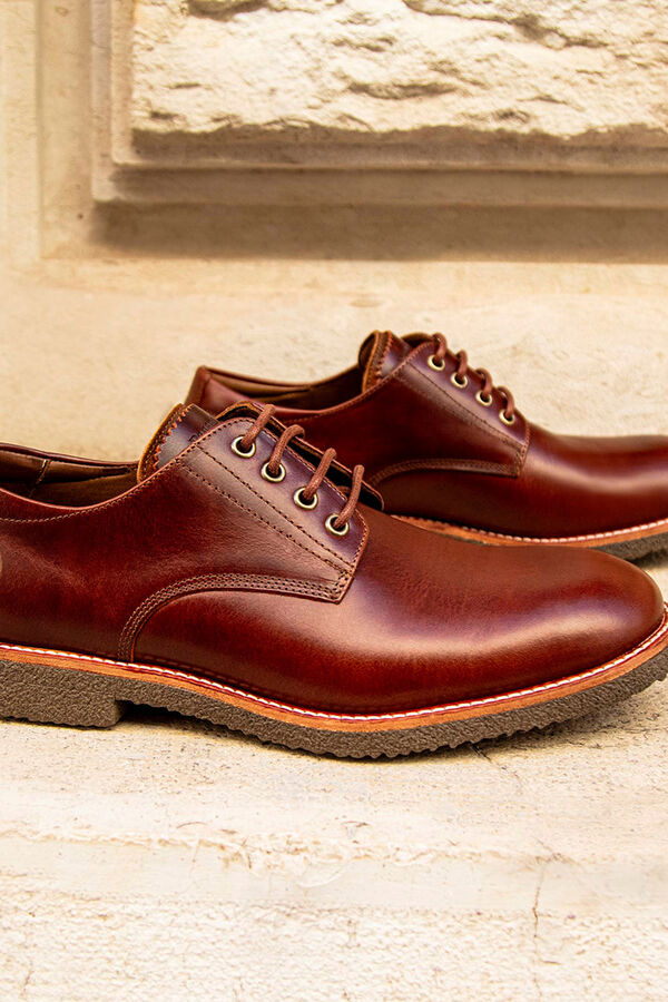 Panama Jack Zapato hombre piel Marr&oacute;n