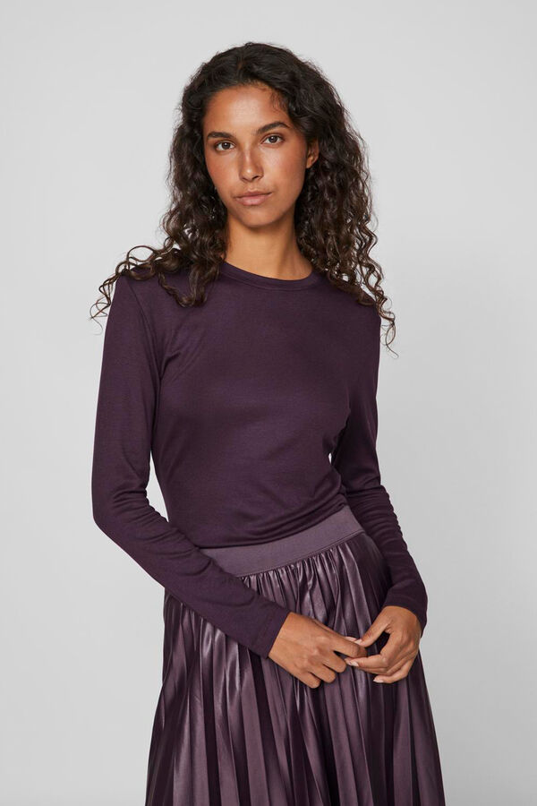 Vila Camisola manga comprida térmica Roxo