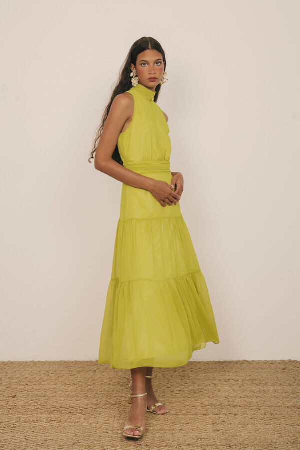Cherubina Vestido Brynn Amarelo
