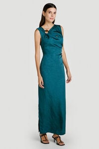 Vila Vestido midi acetinado de festa