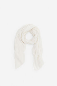 Cortefiel Plain lurex scarf Ivory