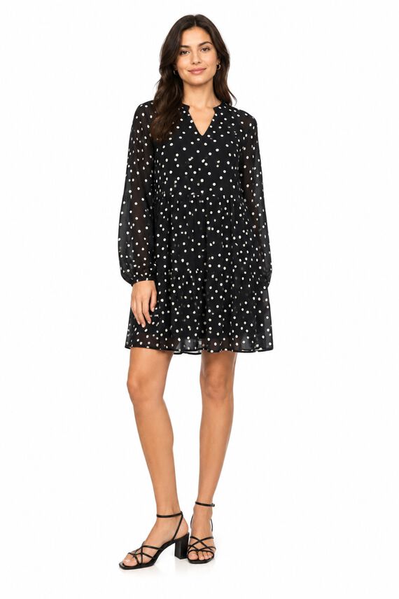Vestido corto gasa estampado