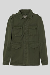 Cortefiel Classic green military jacket Green