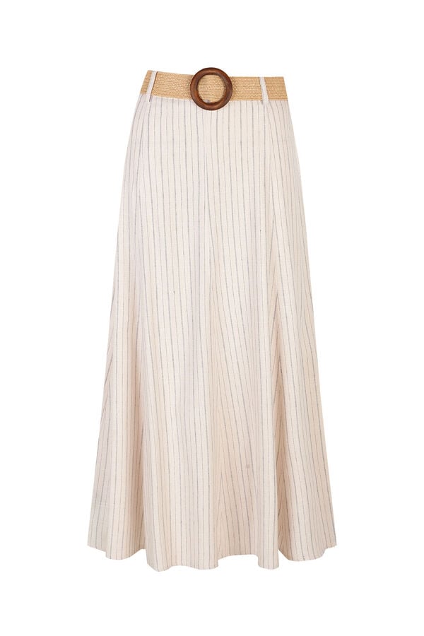 Cortefiel Saia evas&ecirc; com cinto Impress&atilde;o