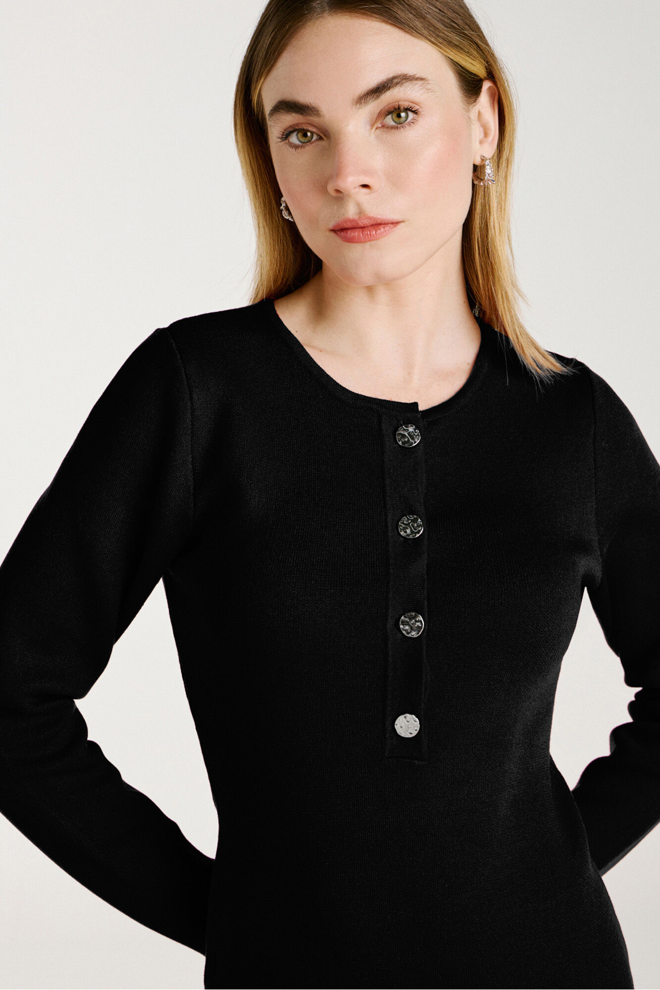 Vila Vestido de malha com viscose