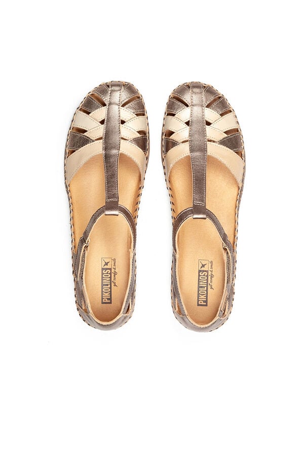 Pikolinos Sapato semiaberto com fecho aderente para mulher Cinzento