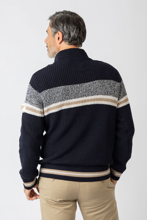 Privata Camisola de gola alta com fecho-éclair Azul