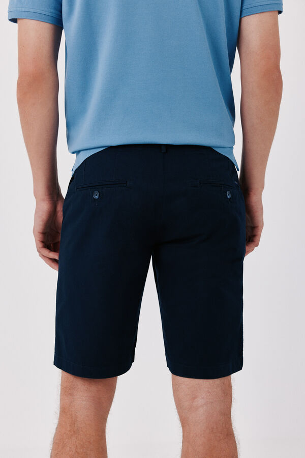 Cortefiel Basic regular Bermuda shorts Navy
