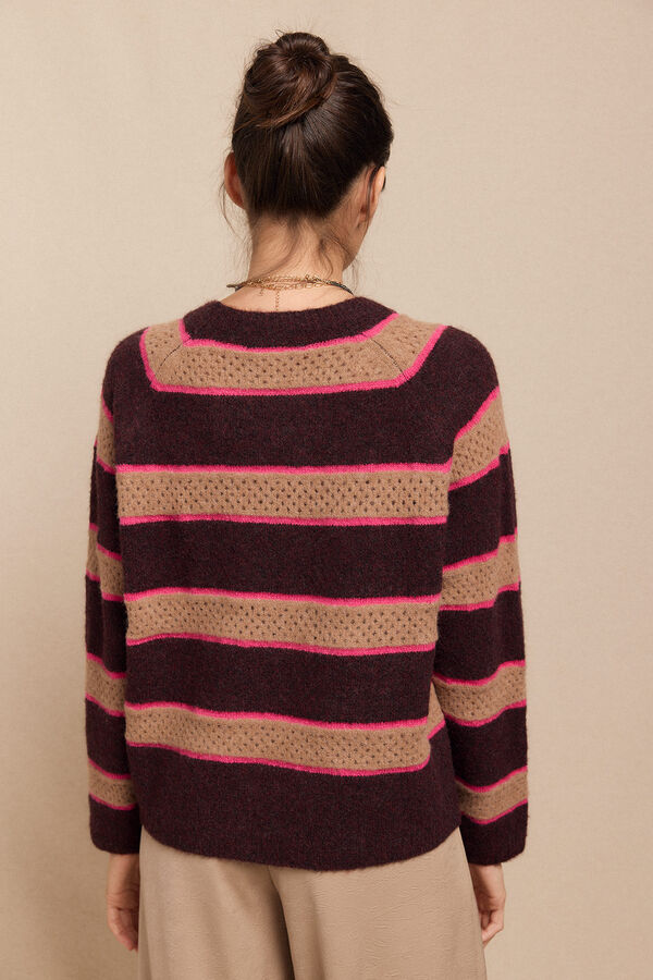 Slowlove Jersey rayas Granate