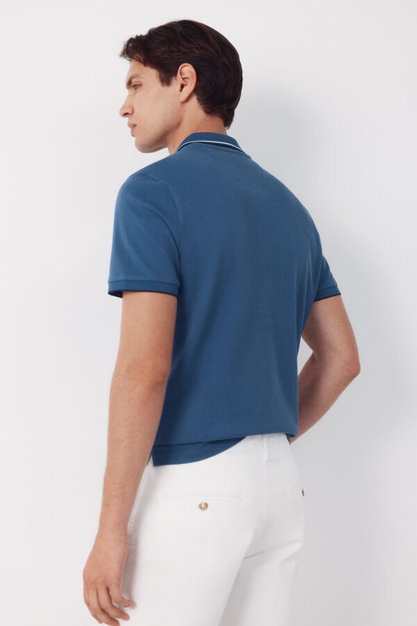 Cortefiel Polo con tips Azul