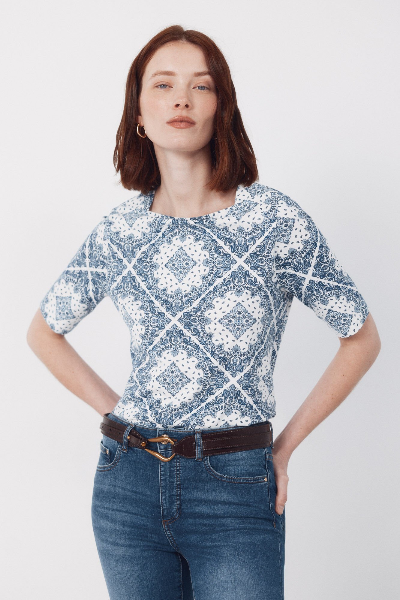 Cortefiel Boat neck t-shirt