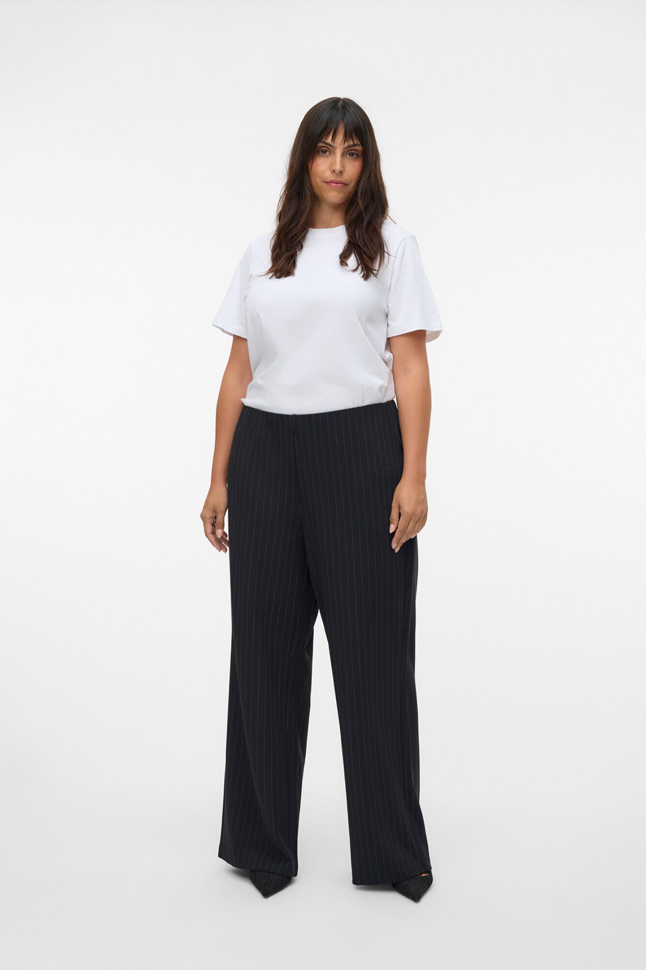 Vero Moda Curve Cal&ccedil;a fluida de riscas
