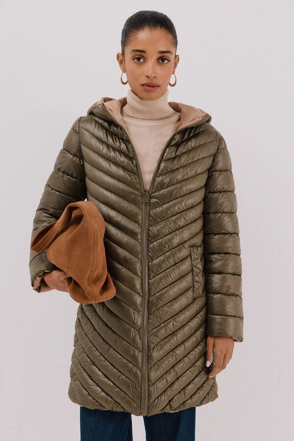 Cortefiel Reversible thermolite® anorak Green