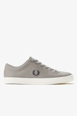 Fred Perry Chinelos Baseline em couro Cinzento