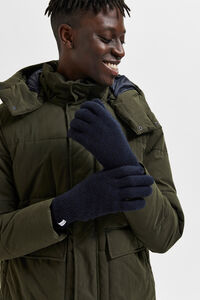 Cortefiel Light gloves in wool and cashmere Grey