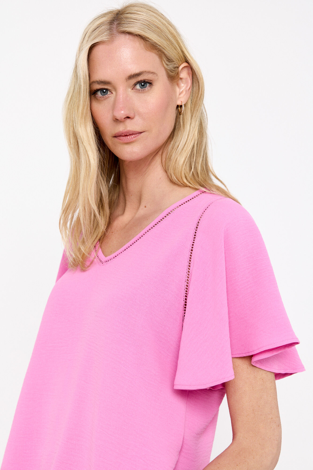 Blusa escote pico best sale