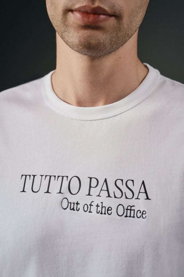 OOTO Camiseta gráfica lavada Branco