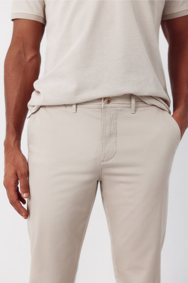 Cortefiel Regular fit chinos Beige