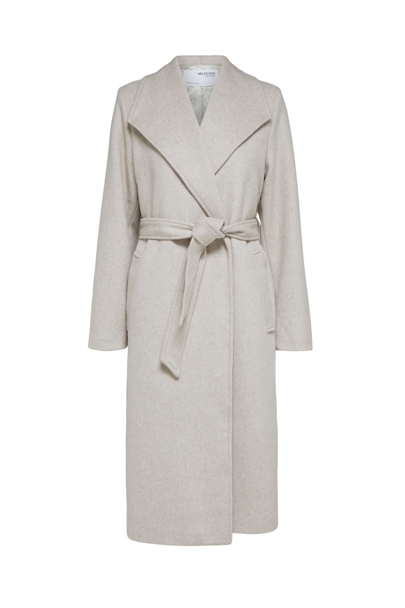 Long wool wrap coat with belt. Women s coats and parkas Cortefiel