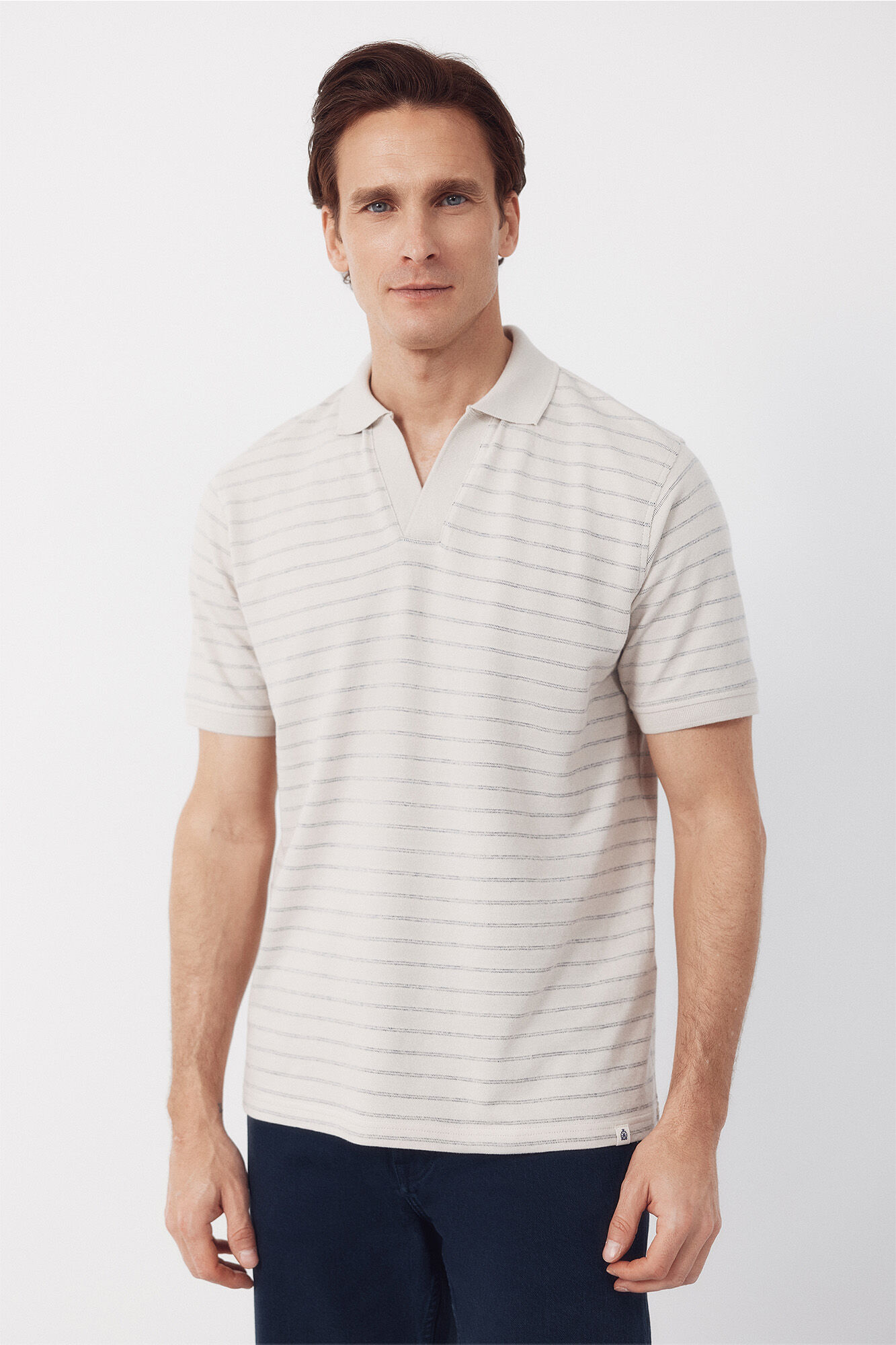 Cortefiel Striped structure polo shirt
