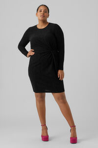 Cortefiel Plus size short tight dress Black