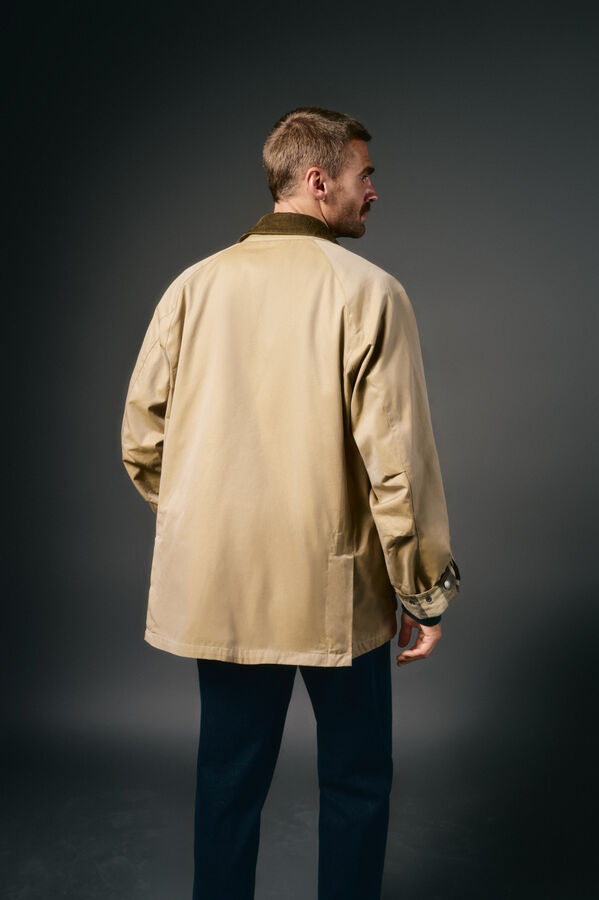 OOTO Parka tecido efeito encerado Tostado