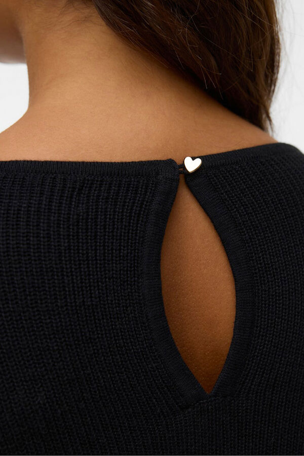 Vero Moda Suéter de malha fina com gola canoa  Preto
