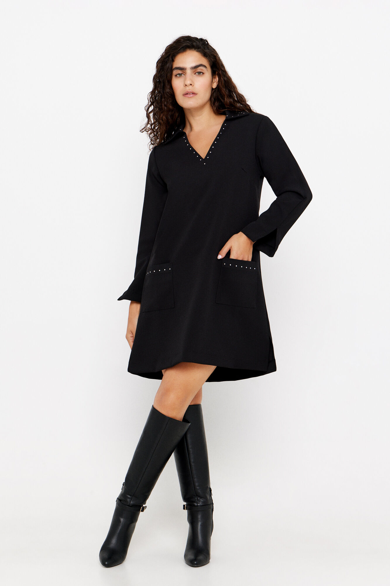 Vestido negro 2025 cortefiel