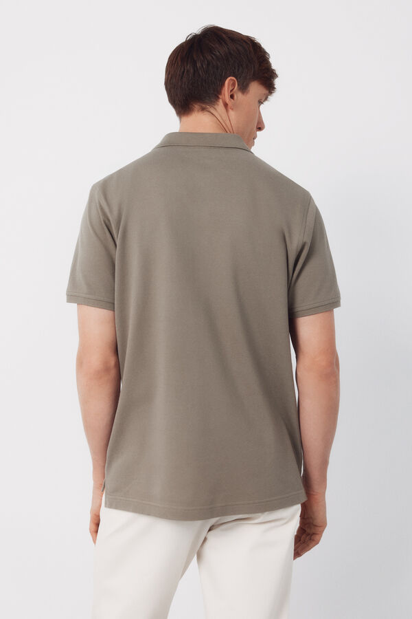 Cortefiel Polo básico piqué Verde