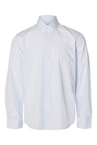 Cortefiel 100% cotton long-sleeved shirt. Blue