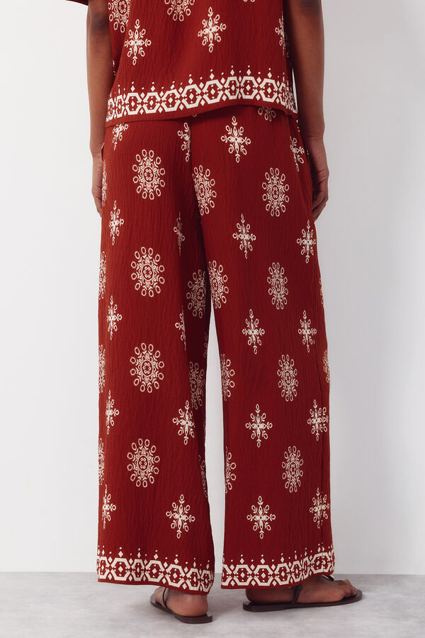 Cortefiel Printed trousers Red