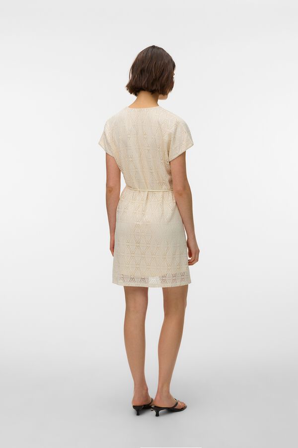 Vero Moda V-neck short dress Beige