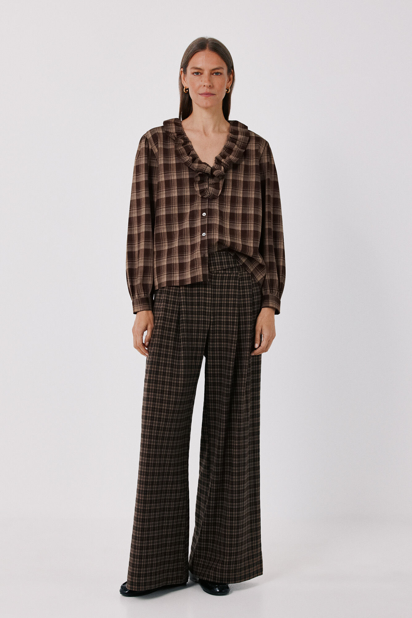 Cortefiel Women's plaid trousers