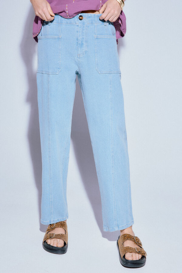 Slowlove Calça cargo larga Azul