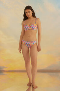 Cortefiel Geometric print bikini bottoms Orange