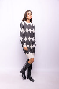 Object Vestido de malha estampado