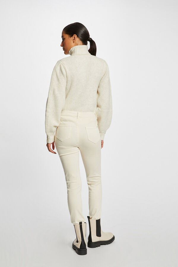 Morgan Cal&ccedil;as slim corte standard Ecru