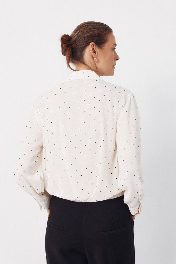 Cortefiel Plaid printed shirt Printed white