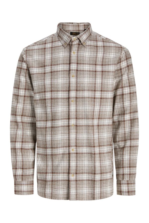 Jack & Jones Camisa regular aos quadrados Cinzento